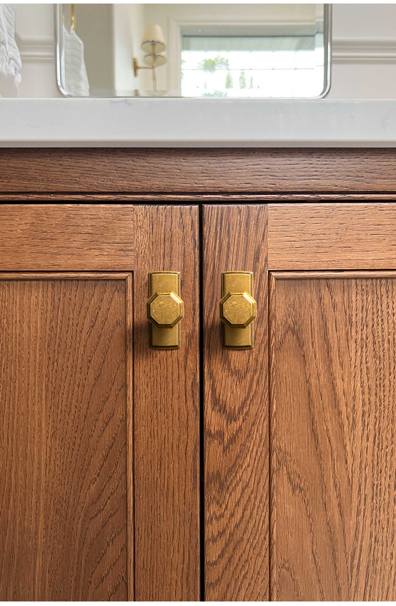 Mid-century Antique Brass Cabi - Furniture Hardware With Backplate recensione e prezzo