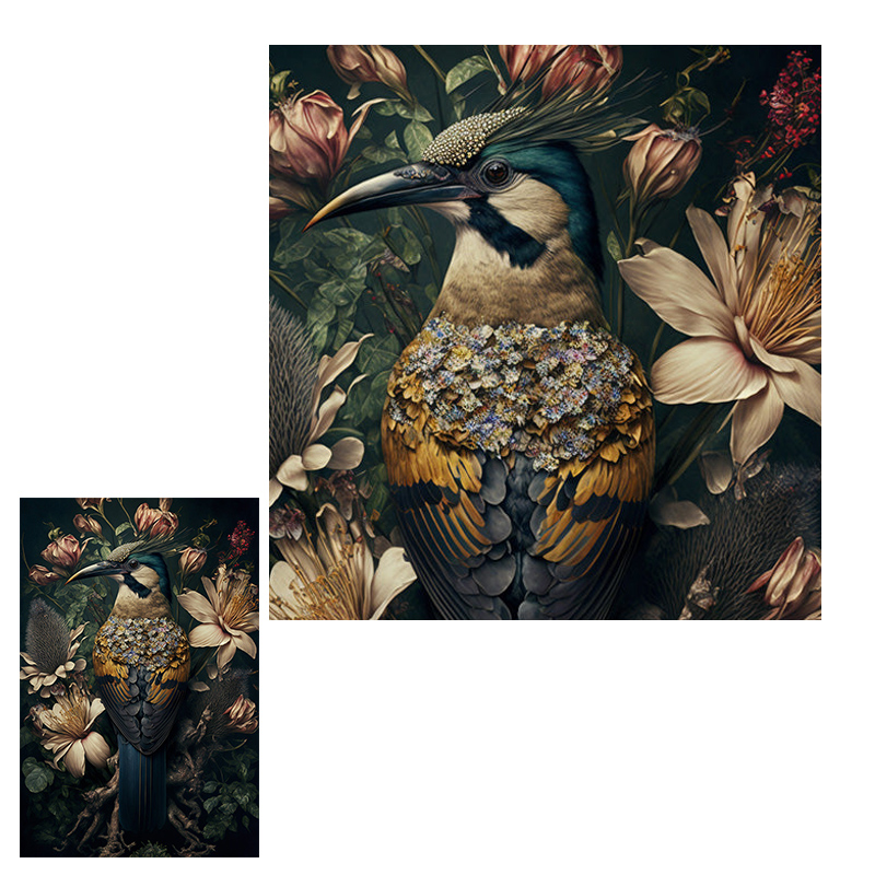 Retro Flower Bird Posters and  - Furniture Paradise & Hardware Ghaziabad Reviews recensione e prezzo