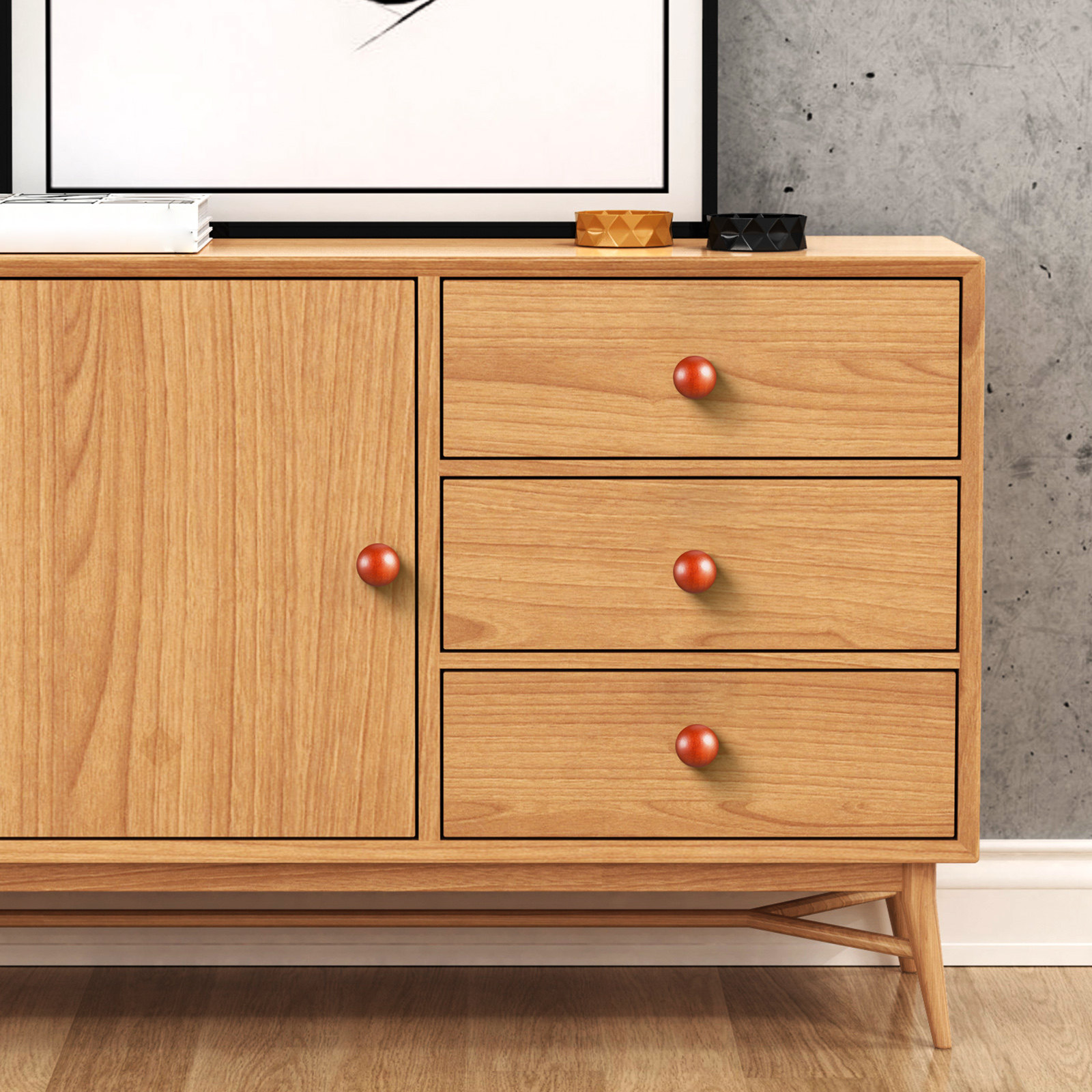 20Pcs Solid Wood Knobs Polishe - Furniture Hardware Drawer Pulls recensione e prezzo