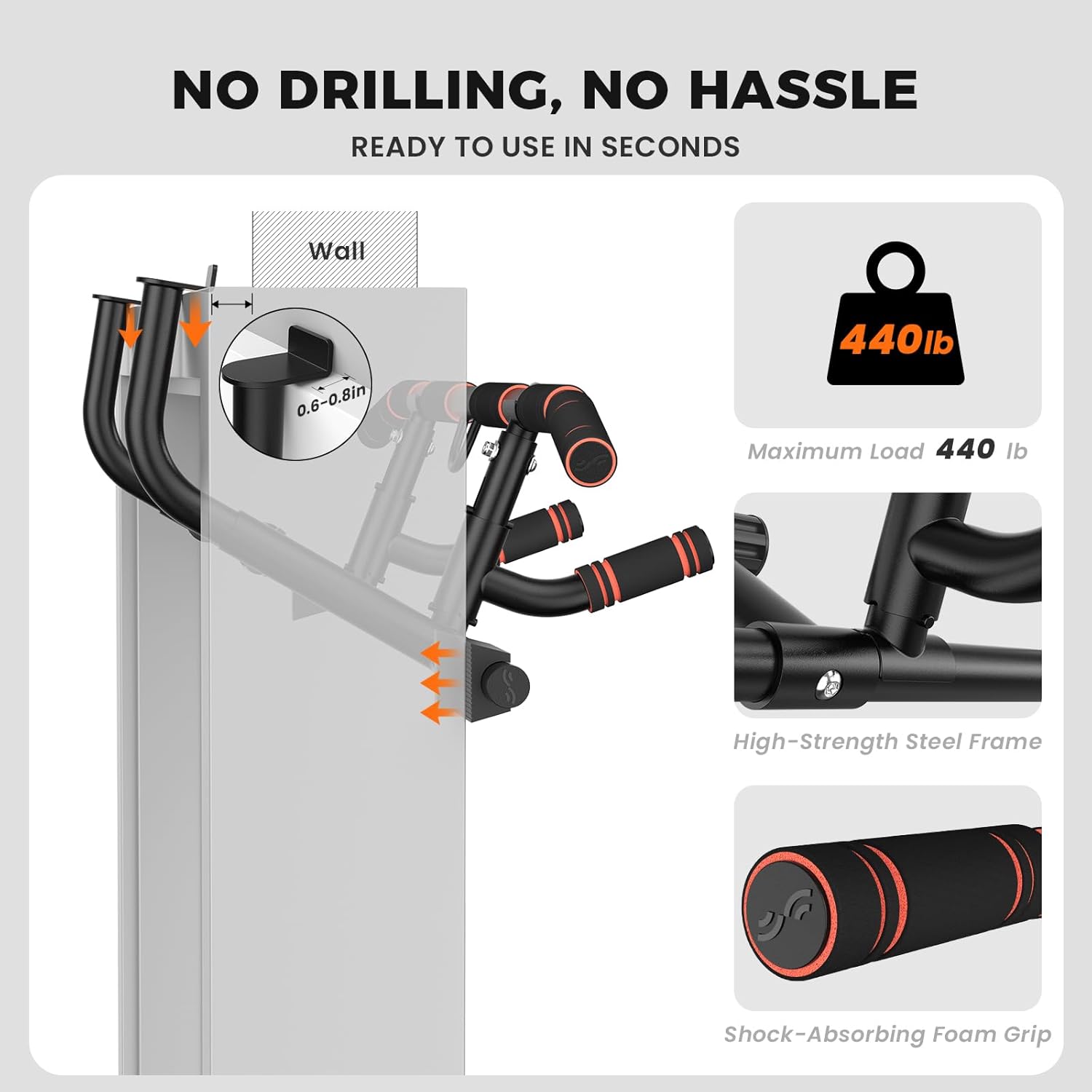 Door Pull Up Bar for Doorway w - Door Handle Bar recensione e prezzo