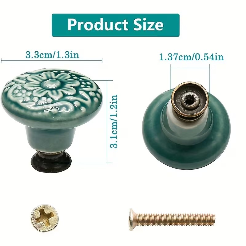 12pcs Ceramic Cabinet Knobs, F - Furniture Hardware Kit recensione e prezzo