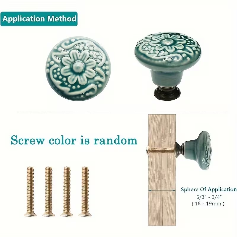 12pcs Ceramic Cabinet Knobs, F - Furniture Hardware Kit recensione e prezzo