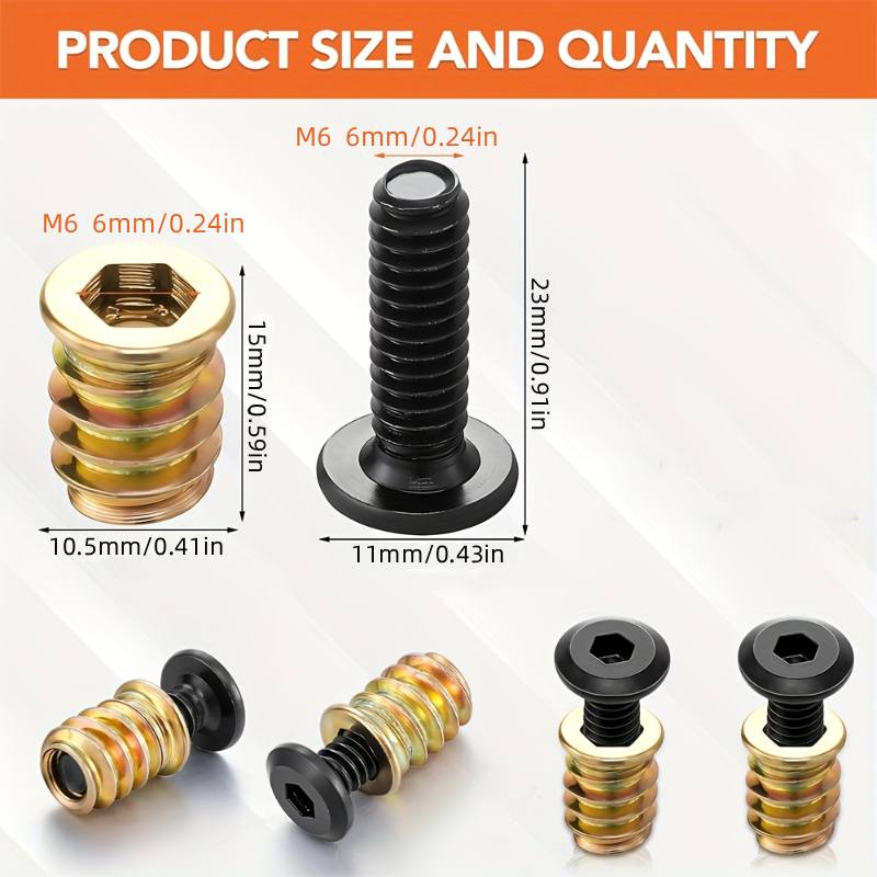 10PCS Threaded Inserts Nut Com - Furniture Hardware Kit recensione e prezzo