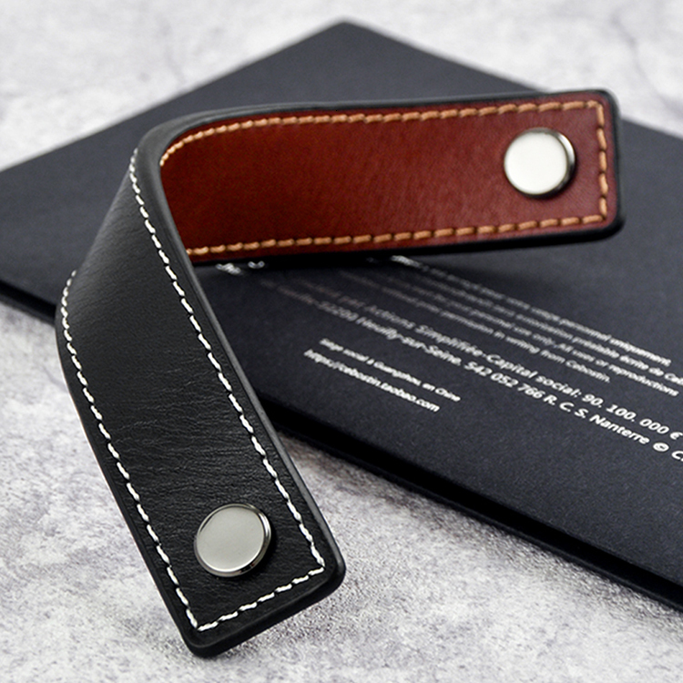 Both sides/Genuine Leather Han - Furniture Hardware Drawer Pulls recensione e prezzo