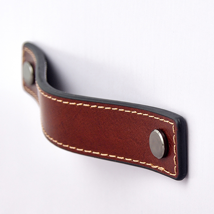 Both sides/Genuine Leather Han - Furniture Hardware Drawer Pulls recensione e prezzo