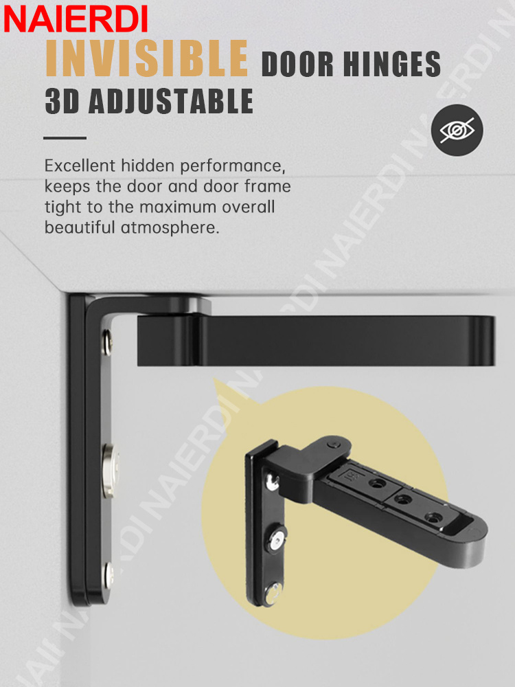NAIERDI 2 Pieces Hidden Hinges - Zinc Furniture Hardware recensione e prezzo
