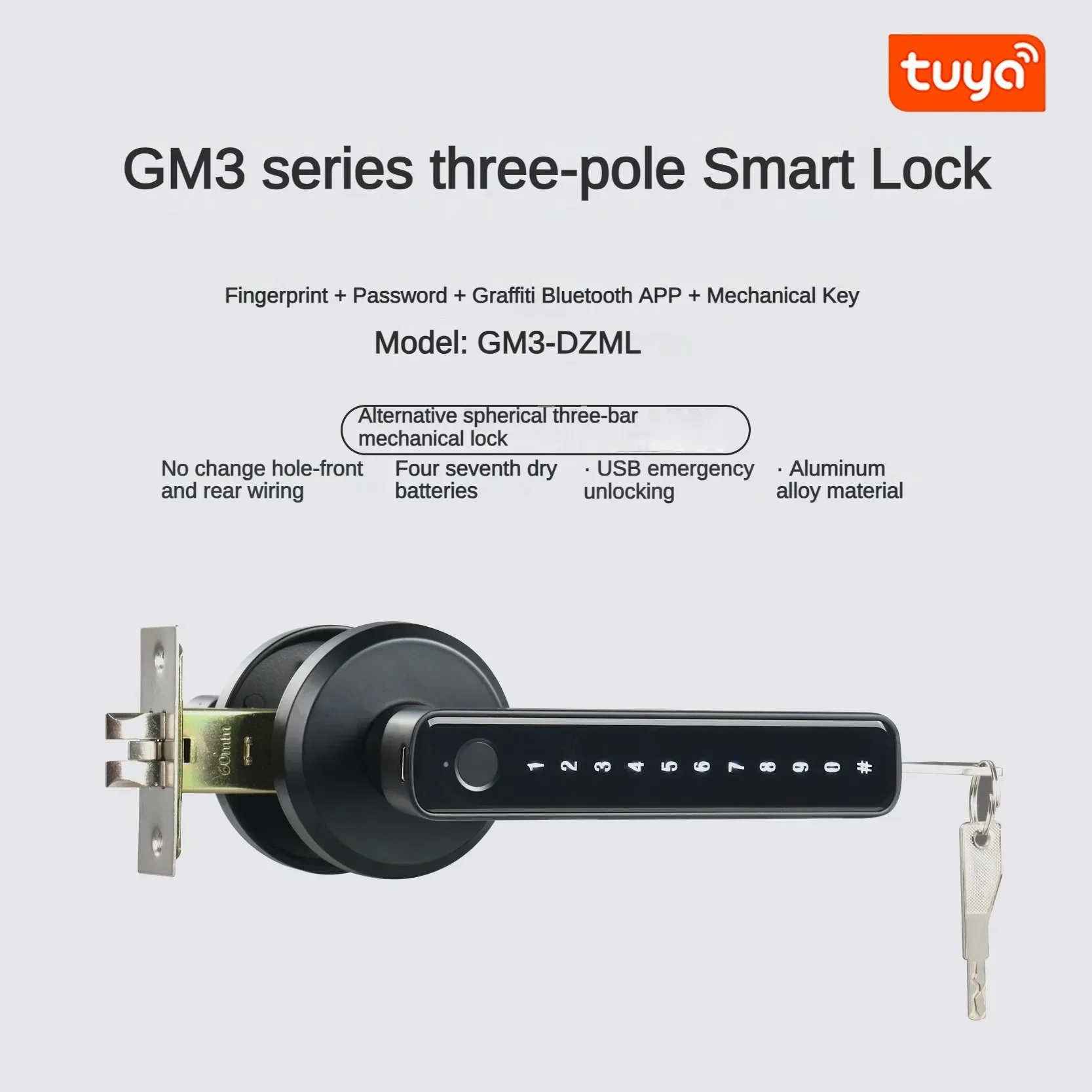 New Tuya Indoor Fingerprint Lo - Door Handle Bar recensione e prezzo