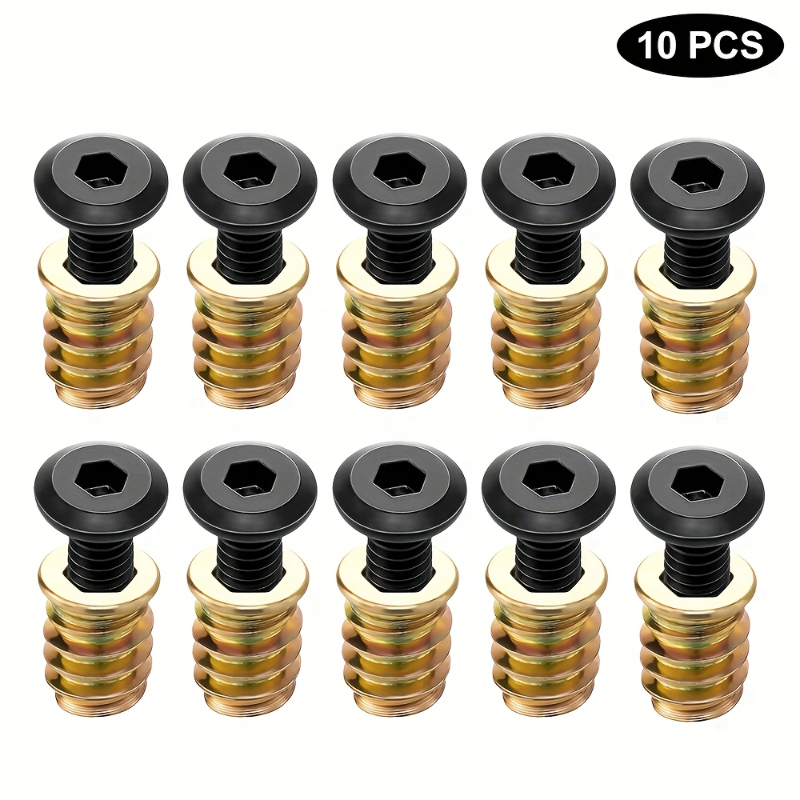 10PCS Nut Threaded Inserts Com - Furniture Hardware Kit recensione e prezzo