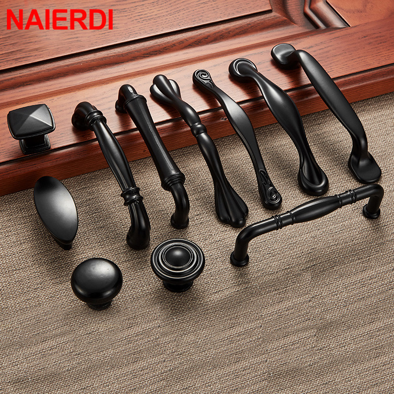 NAIERDI Zinc Alloy Black Cabin - Furniture Hardware Drawer Pulls recensione e prezzo