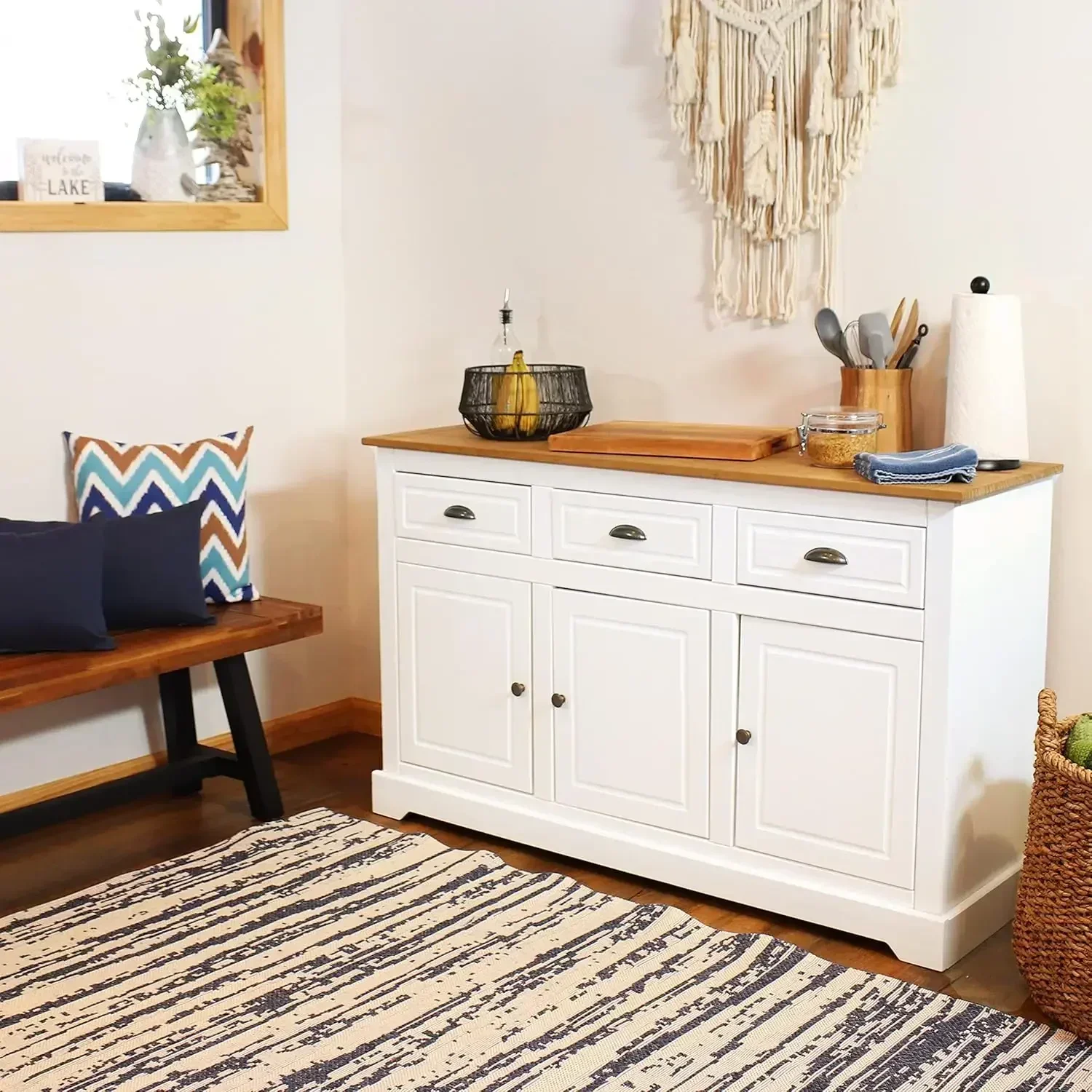 XMSJ-Sale Solid Pine Sideboard - Zinc Furniture Hardware recensione e prezzo