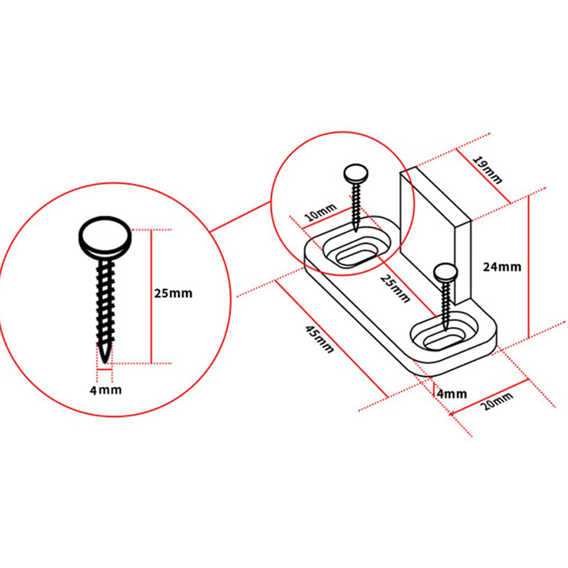 2pc Sliding Floor Guide Adjust - Furniture Hardware Accessories recensione e prezzo